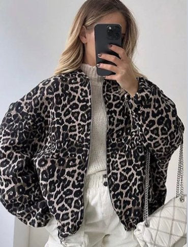 Veste en Cuir Style Motard